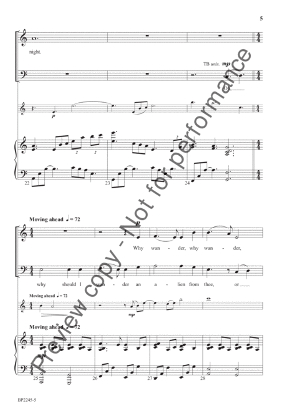 My Song In The Night 4-Part scores gallery preview page 5