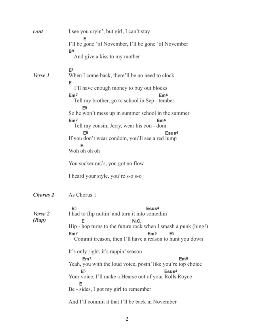 Gone 'Til November Gone 'Til November Acoustic Guitar scores gallery preview page 2