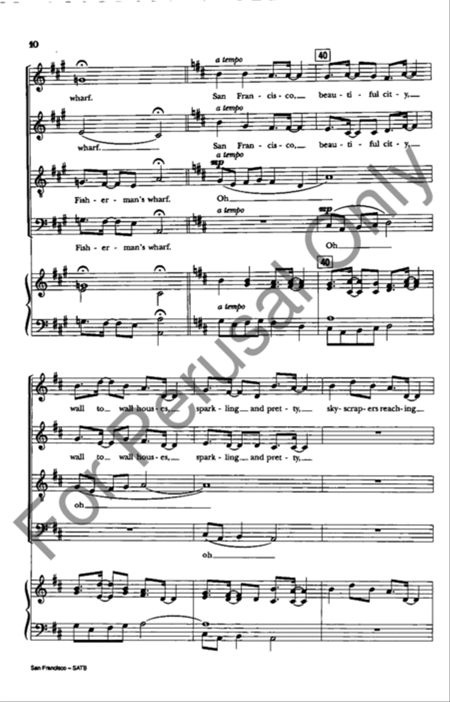 San Francisco San Francisco 4-Part scores gallery preview page 10