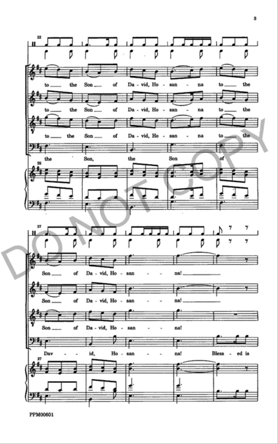 Fanfare: Hosanna! 4-Part scores gallery preview page 4