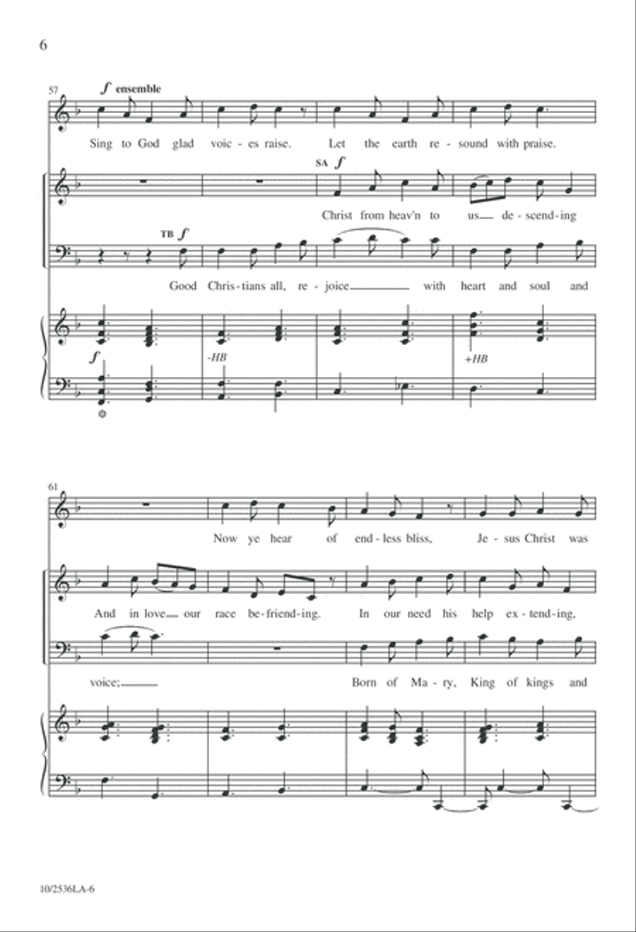 Christ Is Born Today 4-Part scores gallery preview page 6
