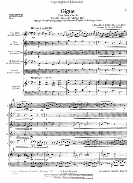 Gigue (From Sonata No. 9)