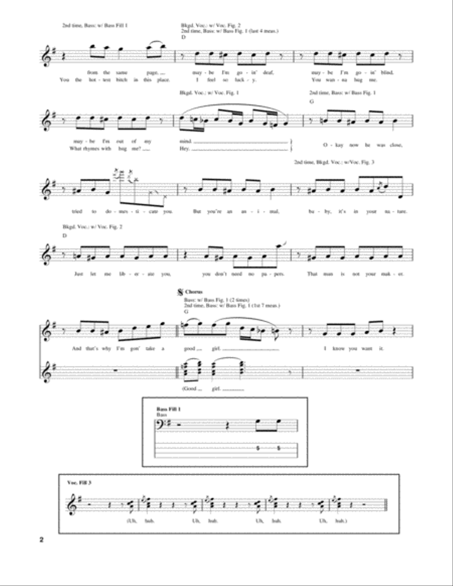 Blurred Lines Blurred Lines Guitar Tablature scores gallery preview page 2