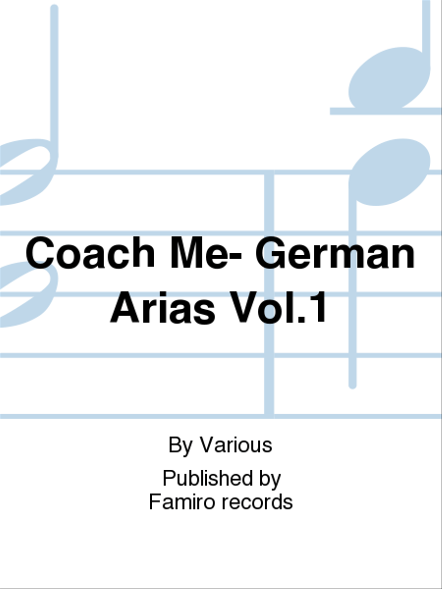 Coach Me- German Arias Vol. 1 Voice Solo scores gallery preview page 1