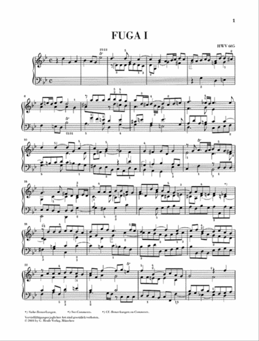 6 Fugues HWV 605-610 and Fugues HWV 611 and 612 Piano Solo scores gallery preview page 3