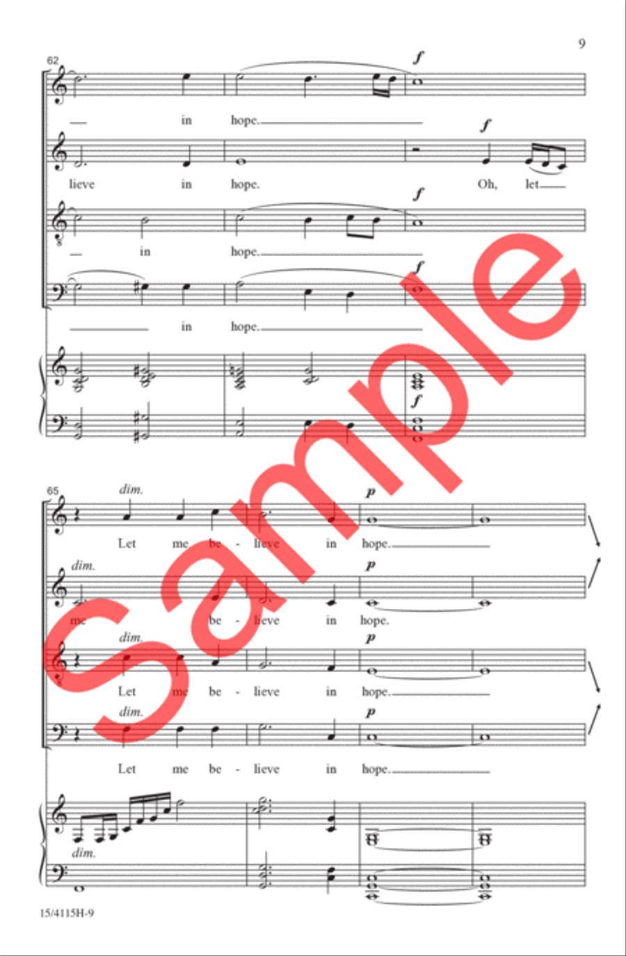 Let Me Believe Let Me Believe 4-Part scores gallery preview page 9