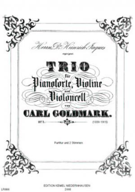 Trio : fur Pianoforte, Violine und Violoncell, op. 4