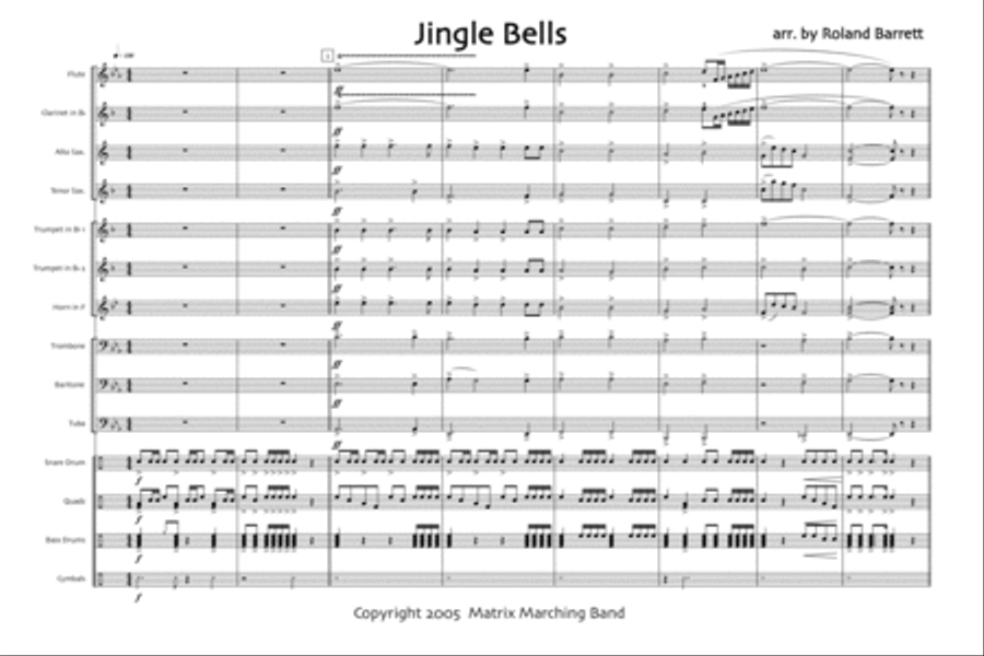 Jingle Bells Marching Band scores gallery preview page 2