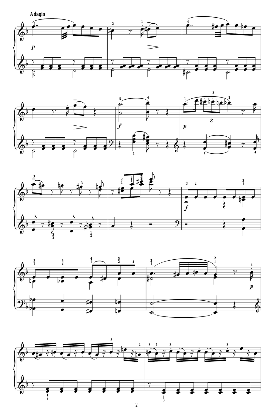 Fantasy In D Minor Piano Solo scores gallery preview page 2