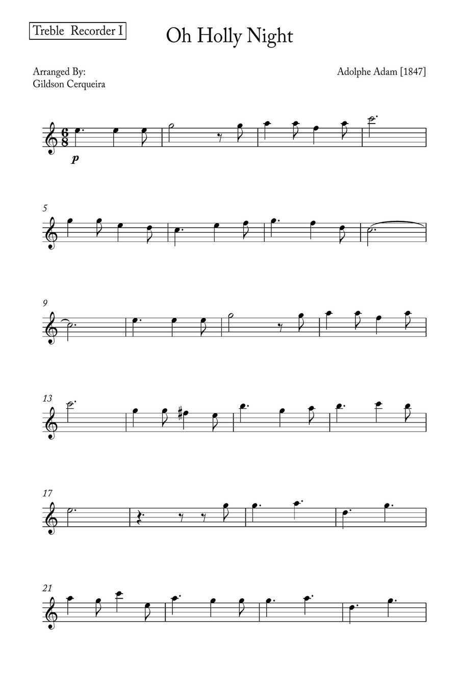 Oh Holy night Woodwind Duet scores gallery preview page 4