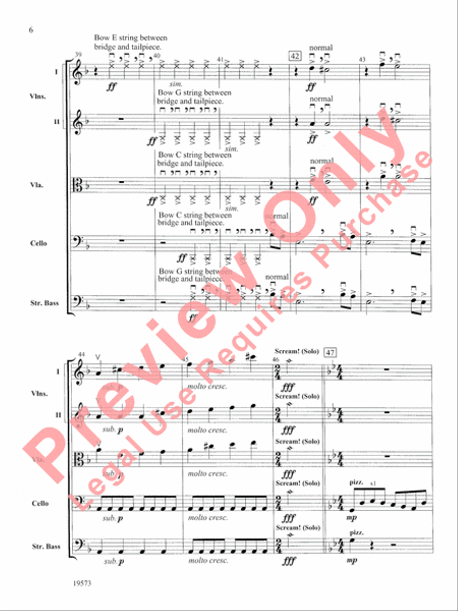 Rosin Eating Zombies from Outer Space String Orchestra scores gallery preview page 7