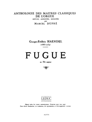 Book cover for Fugue In F Major (maitres Classiques No.20) (organ)