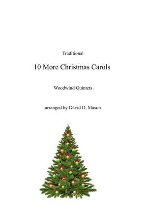 Book cover for 10 More Christmas Carols for Woodwind Quintet