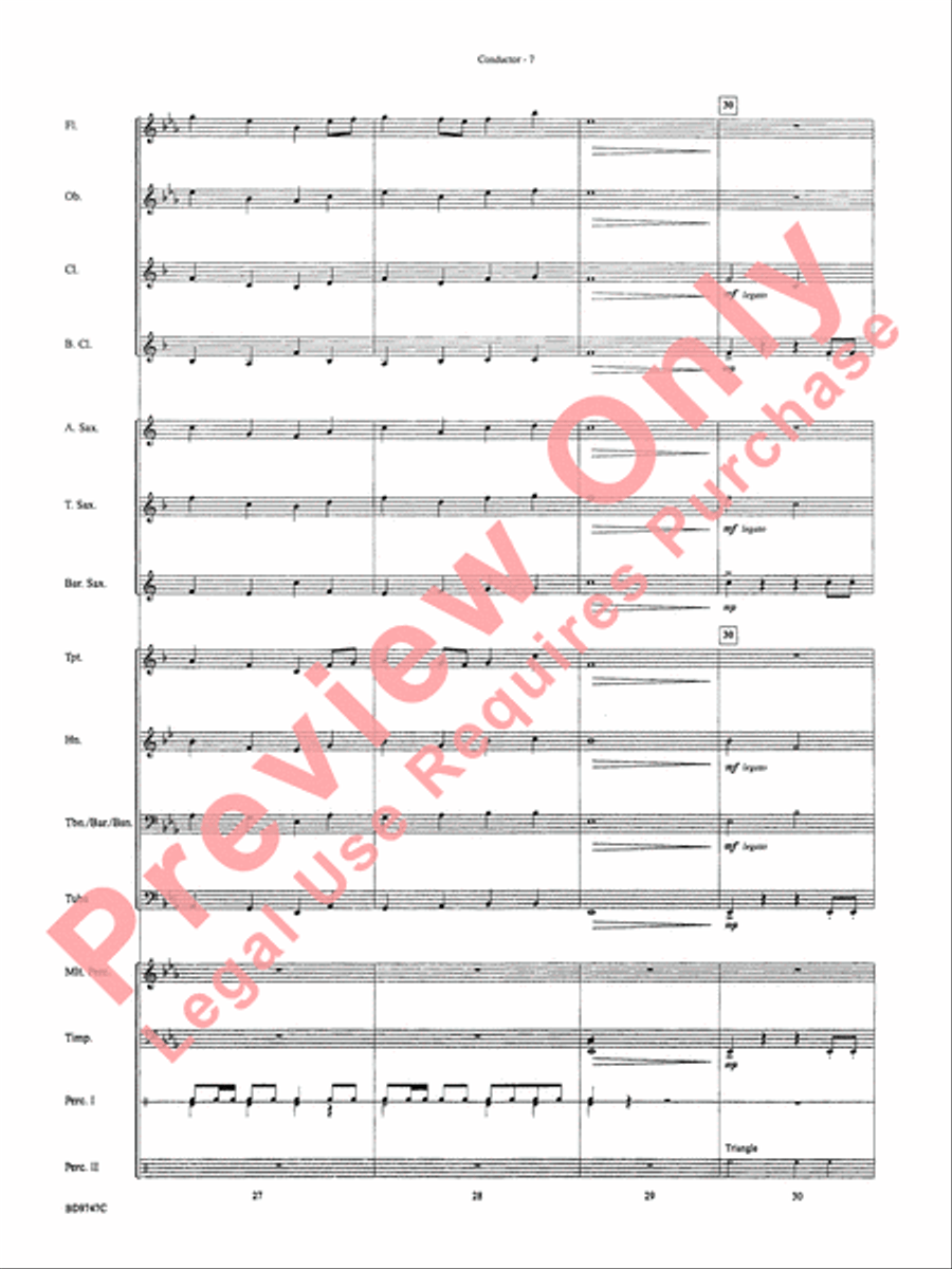 The Torch Burns Bright Concert Band scores gallery preview page 10