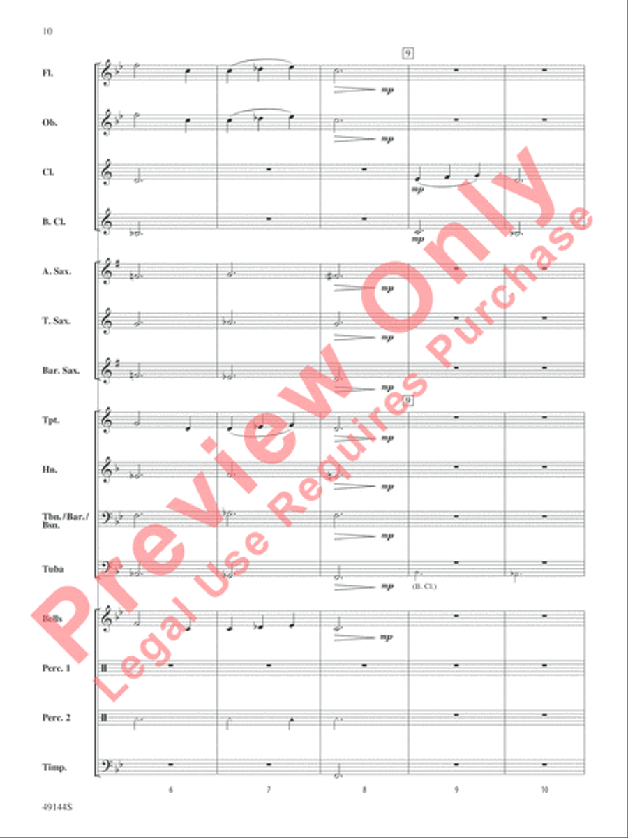Asteroids Concert Band scores gallery preview page 11