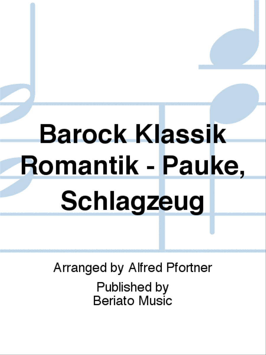 Barock Klassik Romantik - Pauke, Schlagzeug Part scores gallery preview page 1