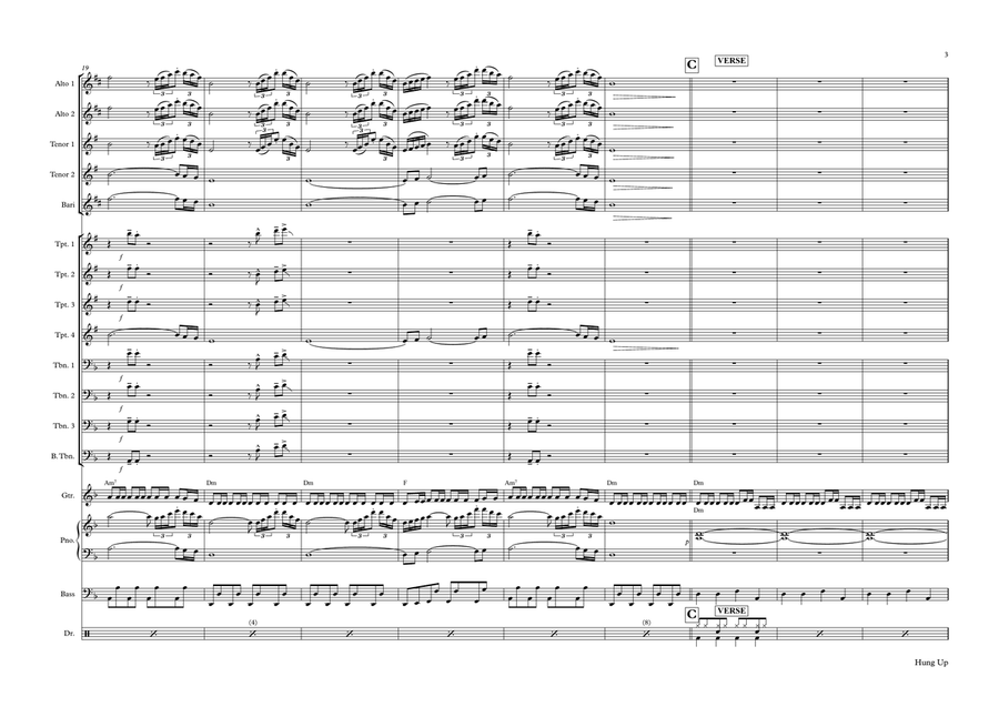 Hung Up Large Ensemble scores gallery preview page 3