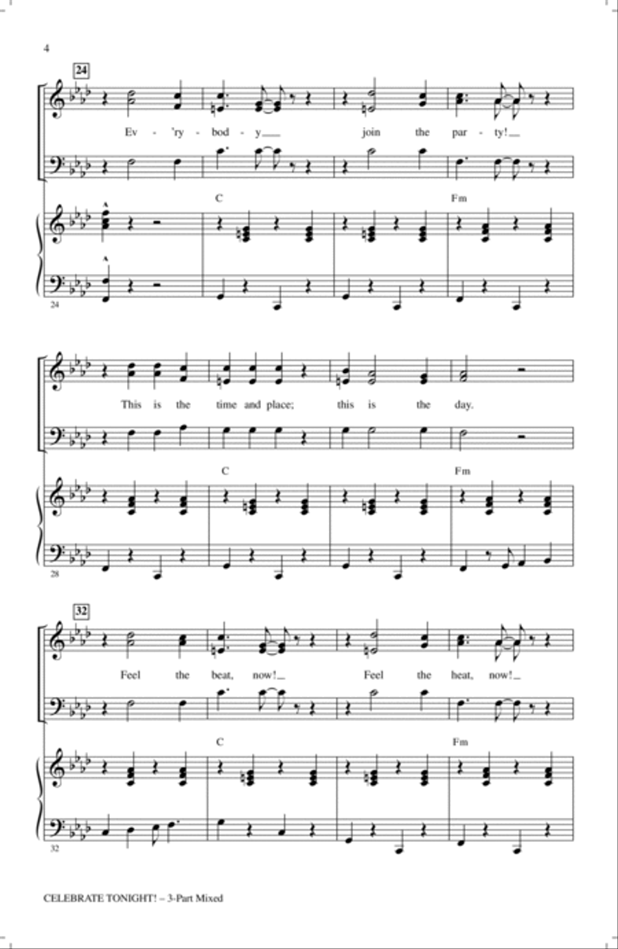 Celebrate Tonight! 3-Part scores gallery preview page 3