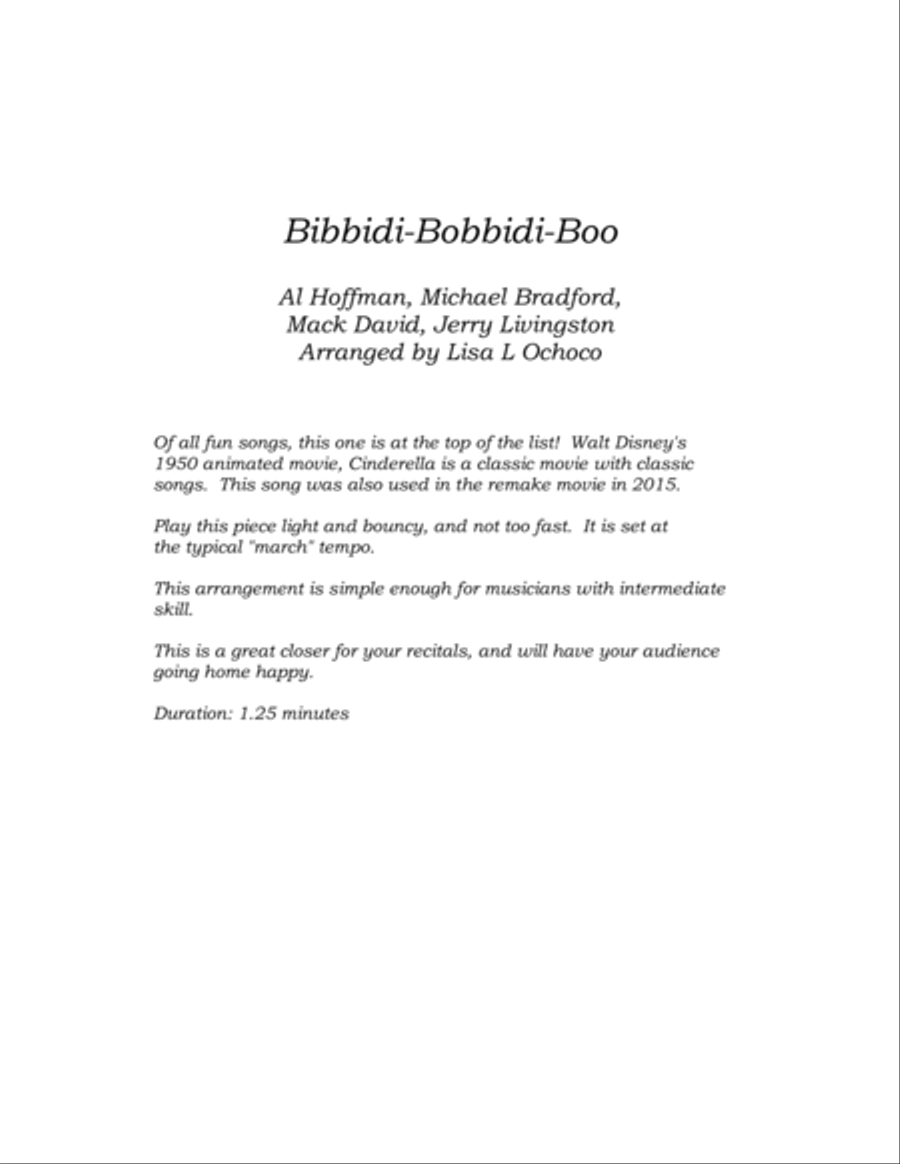 Put It Together (bibbidi Bobbidi Boo) Woodwind Ensemble scores gallery preview page 4