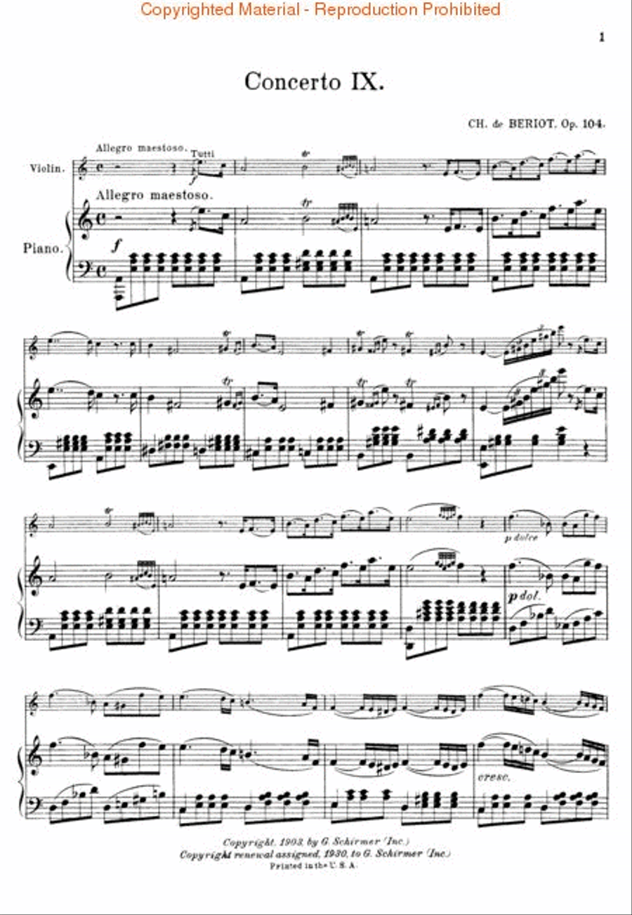 Concerto No. 9 in A Minor, Op. 104 Orchestra scores gallery preview page 3