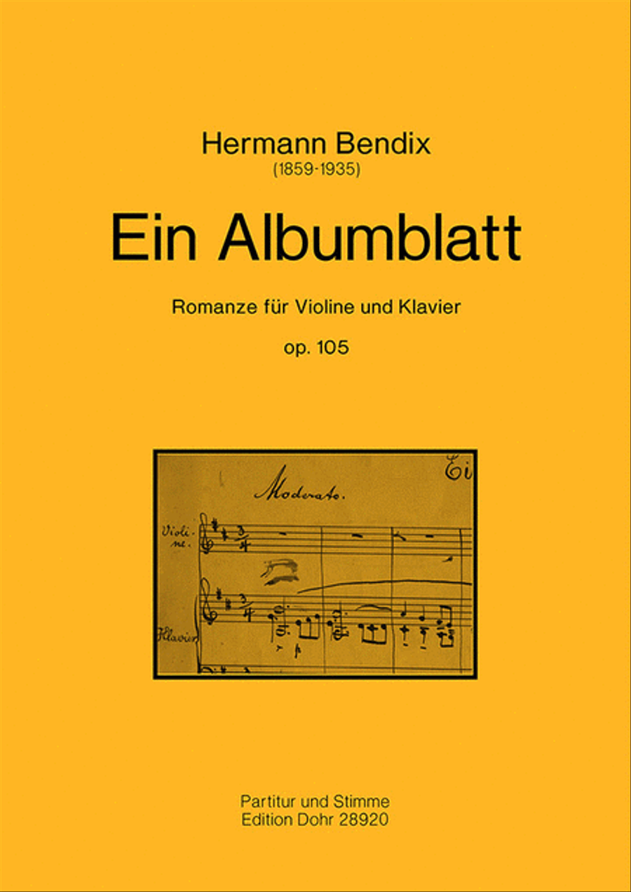 Ein Albumblatt op. 105 -Romanze für Violine und Klavier-