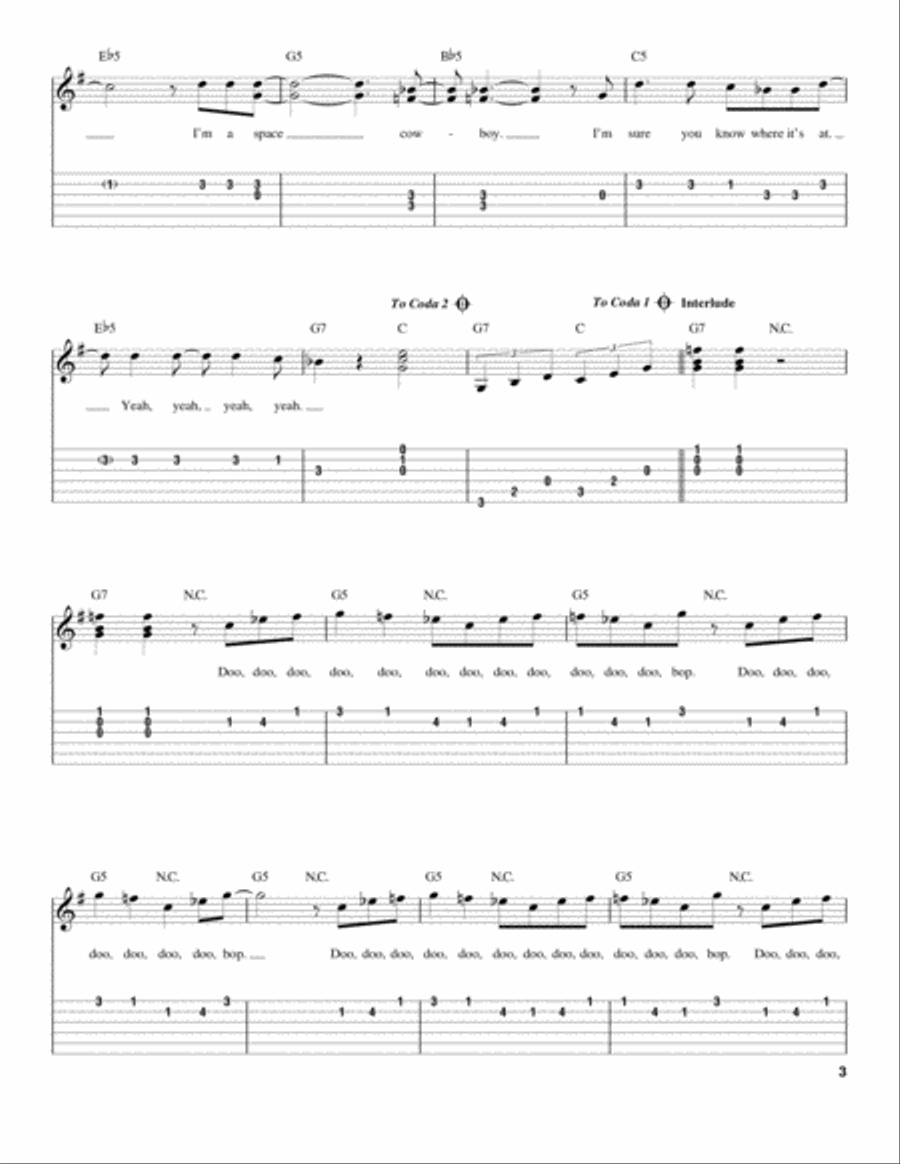 Space Cowboy Acoustic Guitar scores gallery preview page 3
