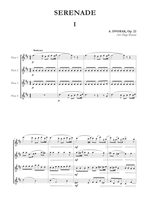 Moderato from Serenade Op. 22 for Flute Quartet