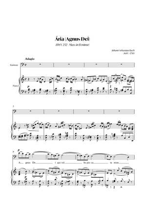 Book cover for Aria (Agnus dei) from the Mass in B Minor (BACH) - Baritone_Am