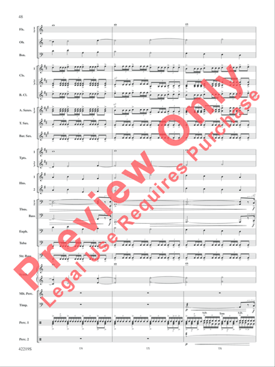 Man of Steel, Suite from Concert Band scores gallery preview page 49