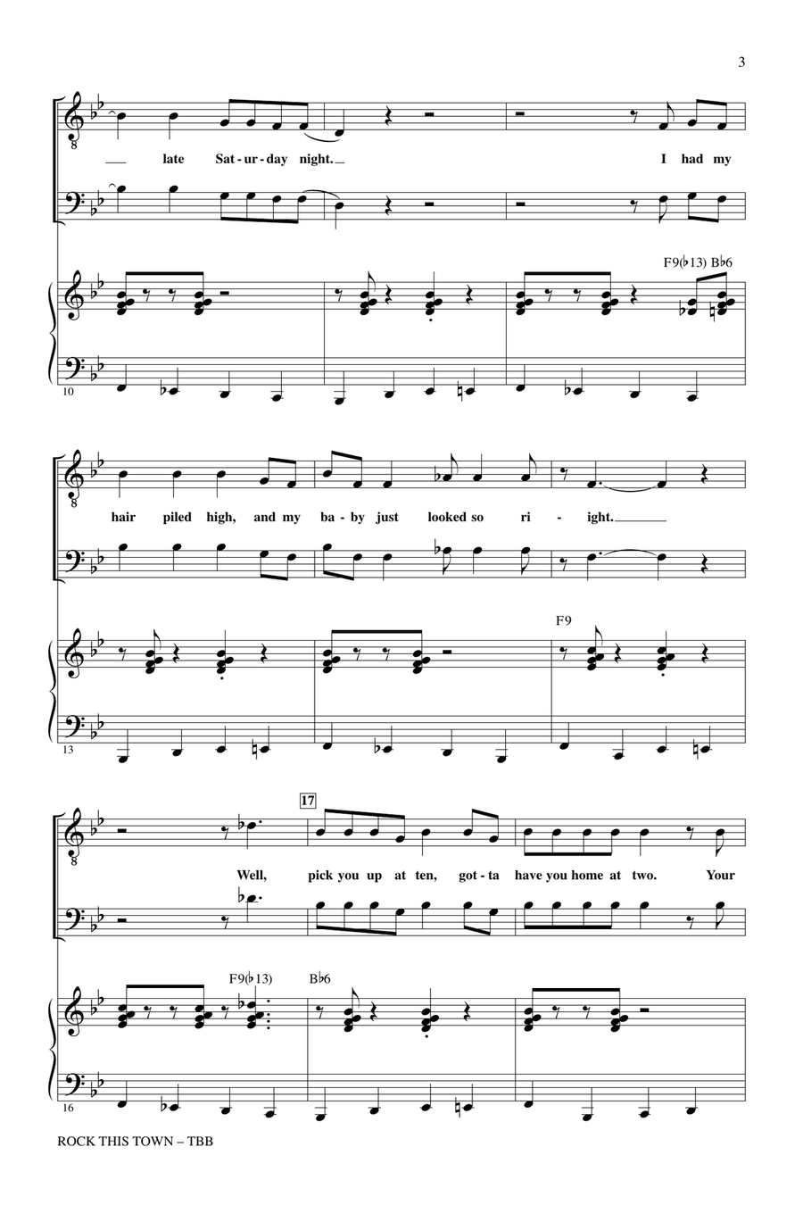 Rock This Town 3-Part scores gallery preview page 2