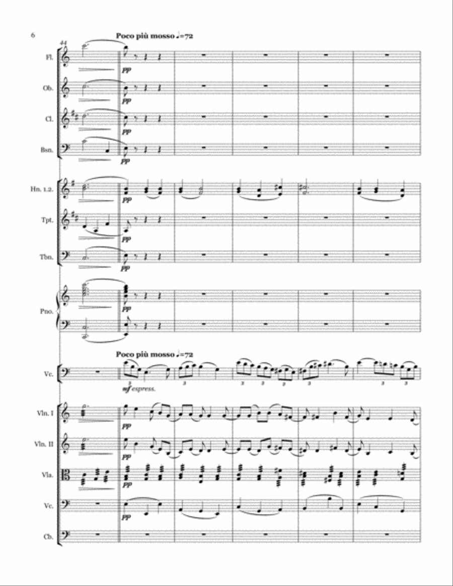 Solitude (for cello and chamber orchestra) Chamber Orchestra scores gallery preview page 6