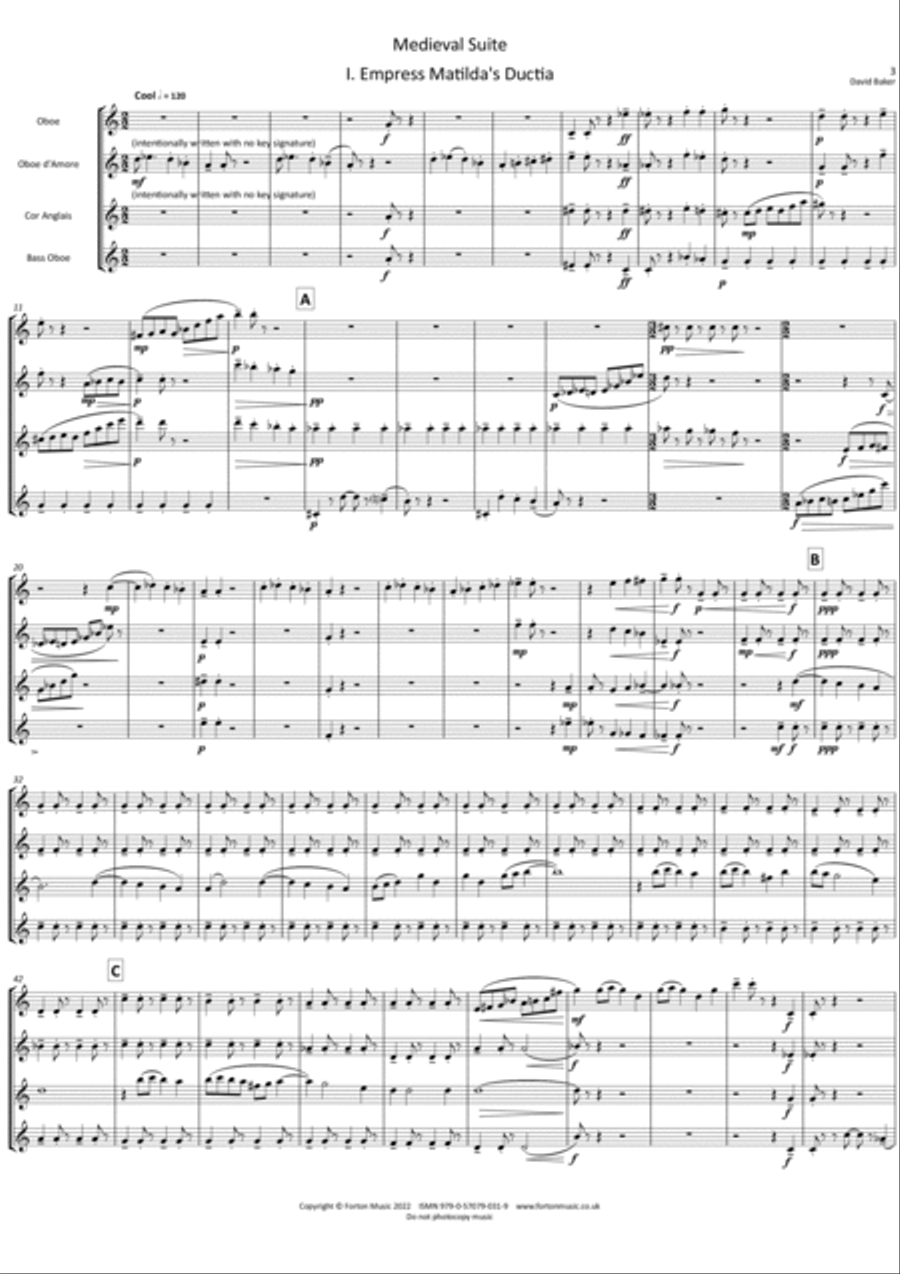 Medieval Suite Oboe scores gallery preview page 3