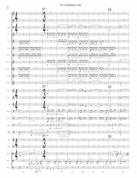 To Celebrate Life (Concert Band - score and parts) image number null