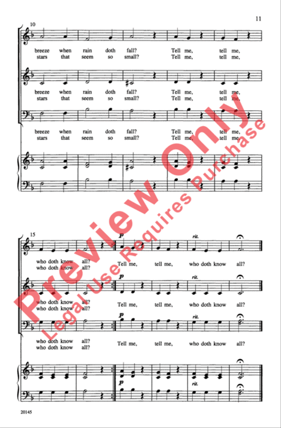 Three New Madrigals Three New Madrigals 3-Part scores gallery preview page 11