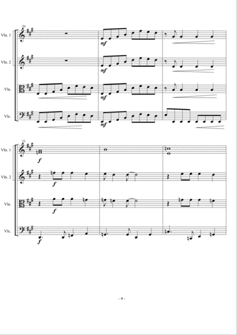 Oh, Pretty Woman Oh, Pretty Woman String Quartet scores gallery preview page 4