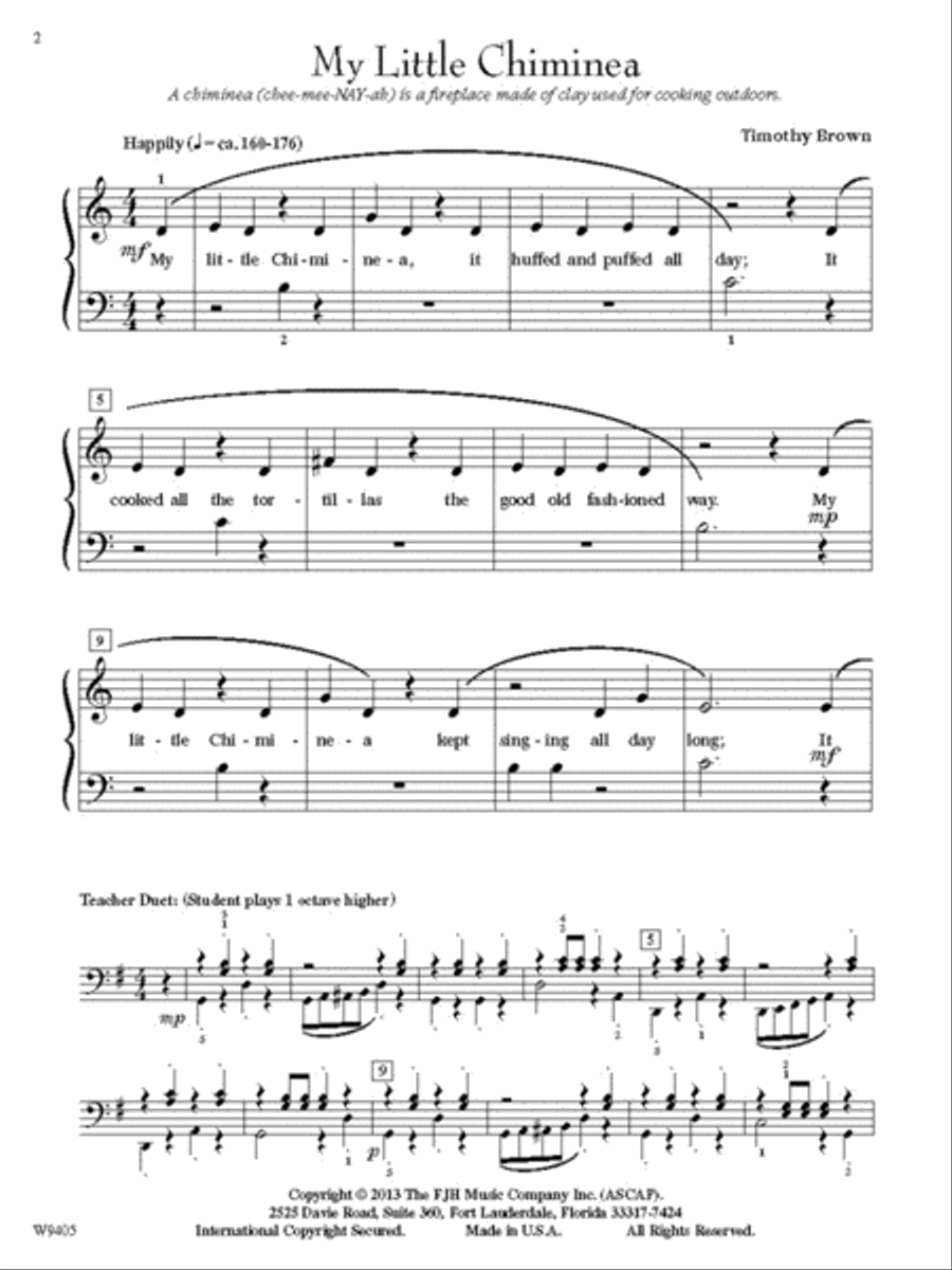My Little Chiminea (NFMC) Easy Piano scores gallery preview page 3