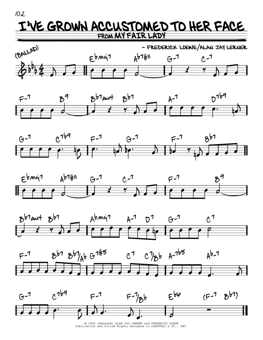 I've Grown Accustomed To Her Face Piano scores gallery preview page 1
