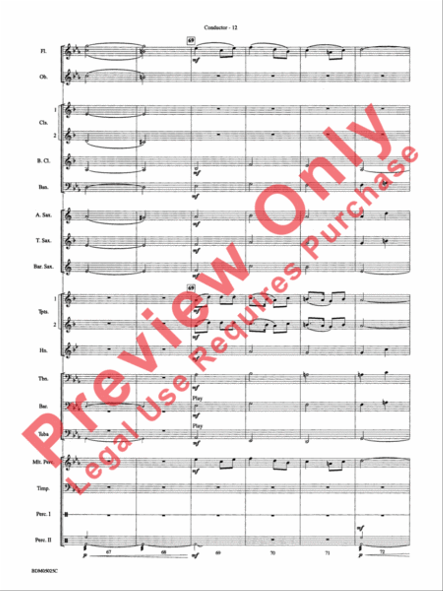 Fanfare for a New Age Concert Band scores gallery preview page 15