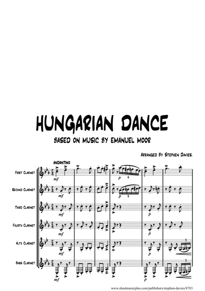 'Hungarian Dance' based on music by Emanuel Moor for Clarinet Sextet. image number null