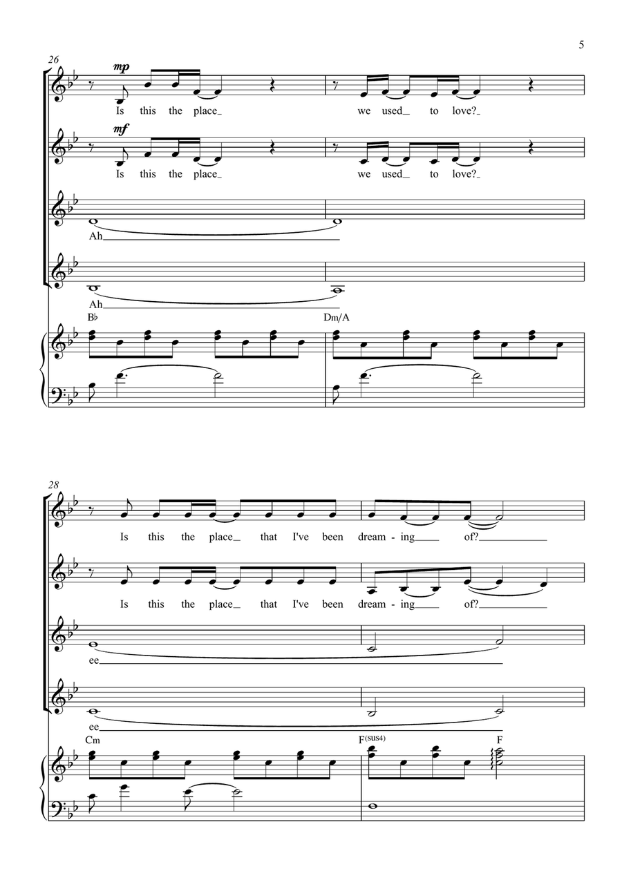 Somewhere Only We Know SSAA scores gallery preview page 5