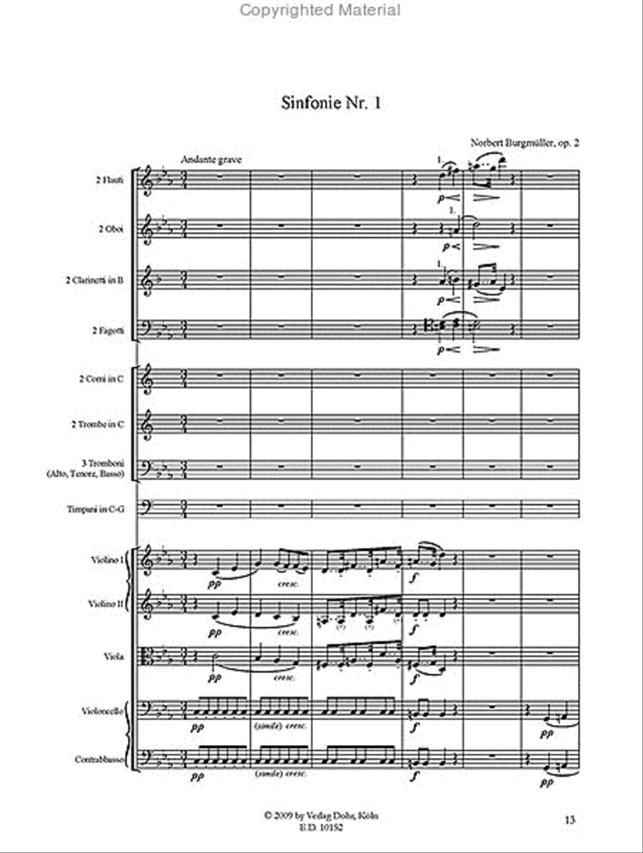 Sinfonie Nr. 1 c-Moll op. 2 Full Orchestra scores gallery preview page 2