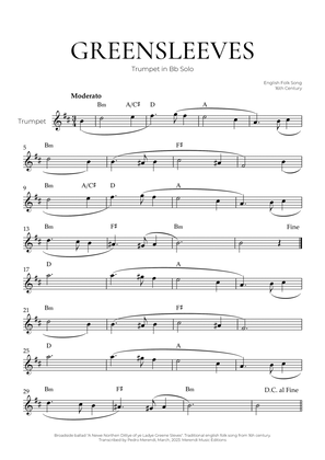 Greensleeves (Trumpet Solo) - English Folk Song
