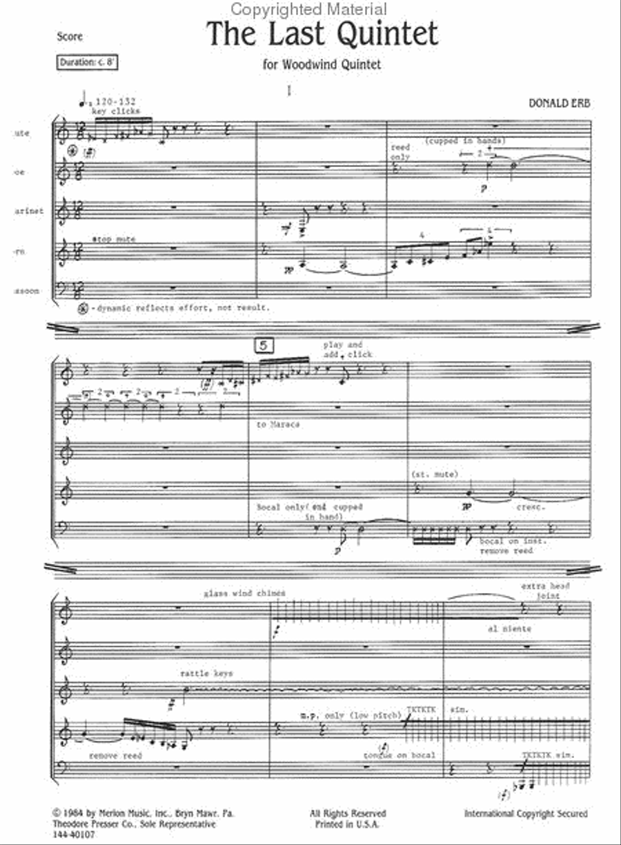 The Last Quintet The Last Quintet Chamber Music scores gallery preview page 2