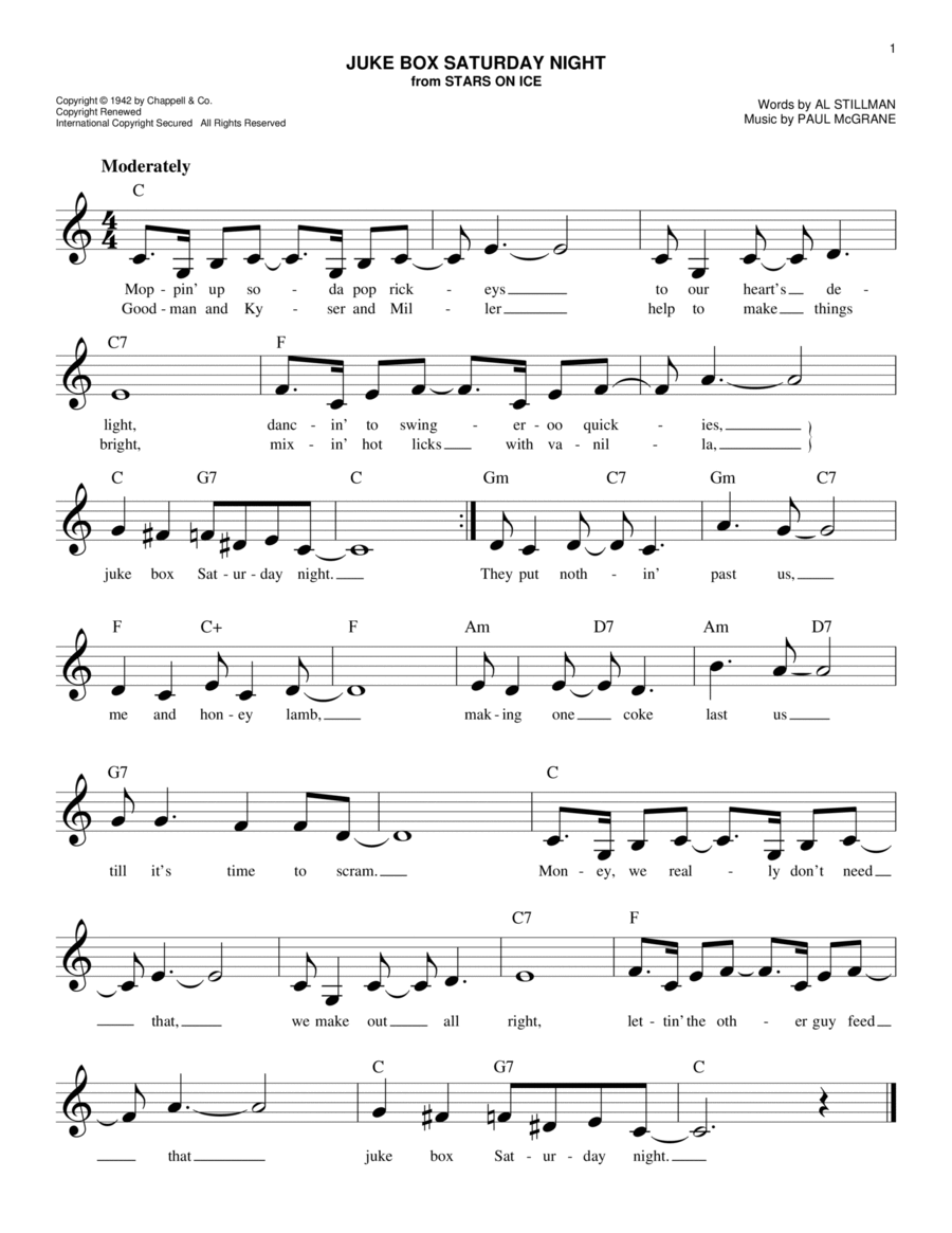 Juke Box Saturday Night Piano scores gallery preview page 1