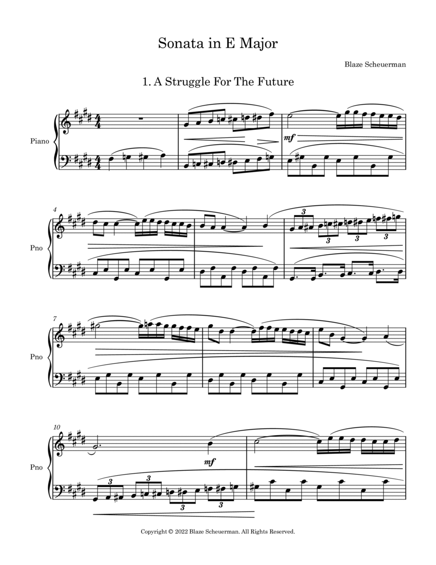 A Struggle For The Future Piano Solo scores gallery preview page 1