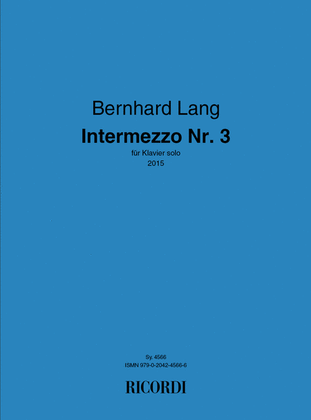 Book cover for Intermezzo Nr. 3