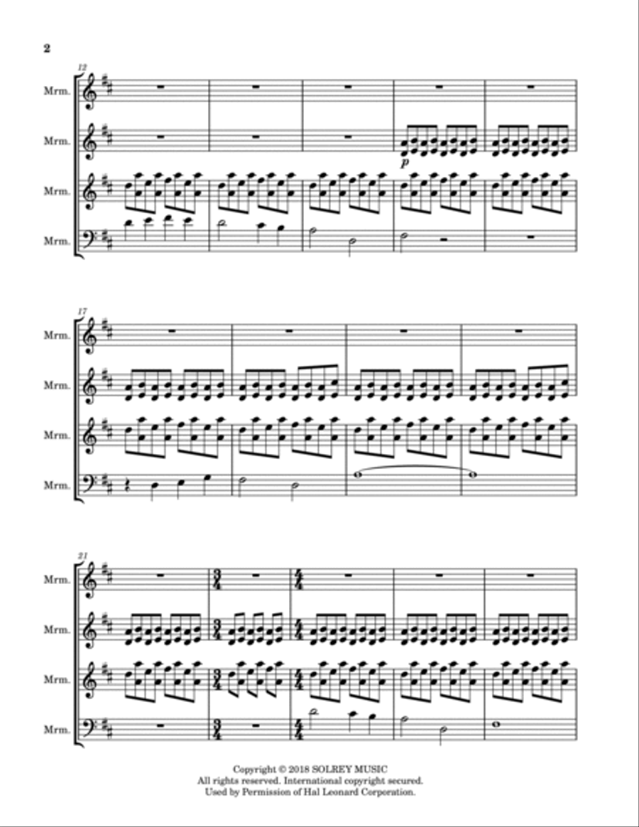 Mr. Fox In The Fields Percussion Ensemble scores gallery preview page 2