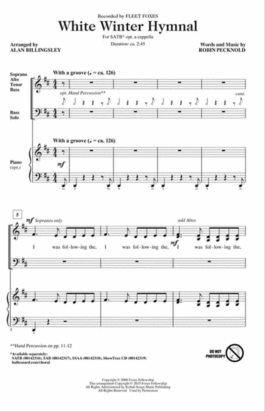 White Winter Hymnal White Winter Hymnal 4-Part scores gallery preview page 2