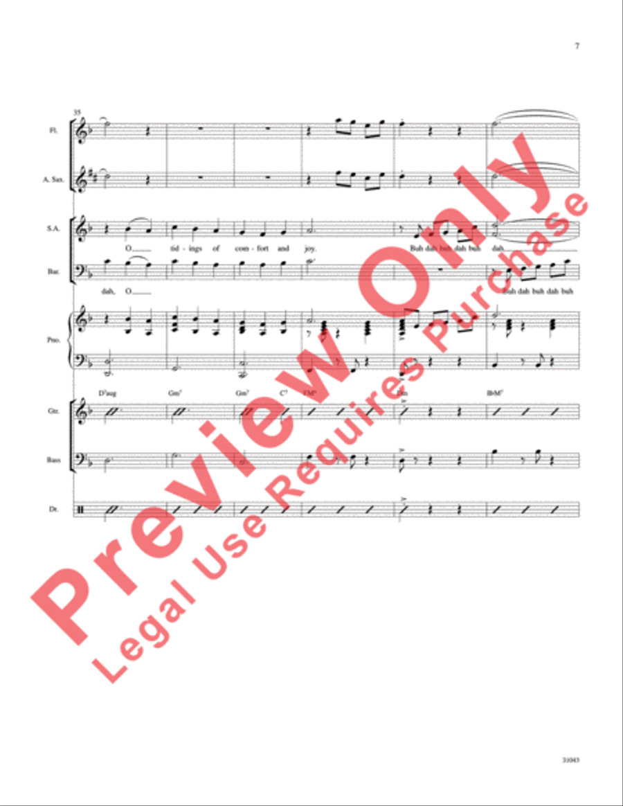 God Rest You Merry, Gentlemen Choir scores gallery preview page 8