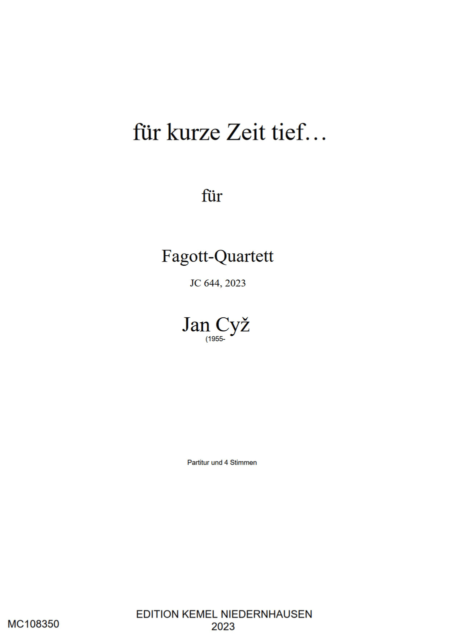 Für kurze Zeit tief